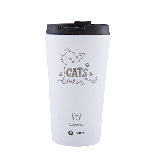 Θερμός 370ml Λευκό "Cats Lover"