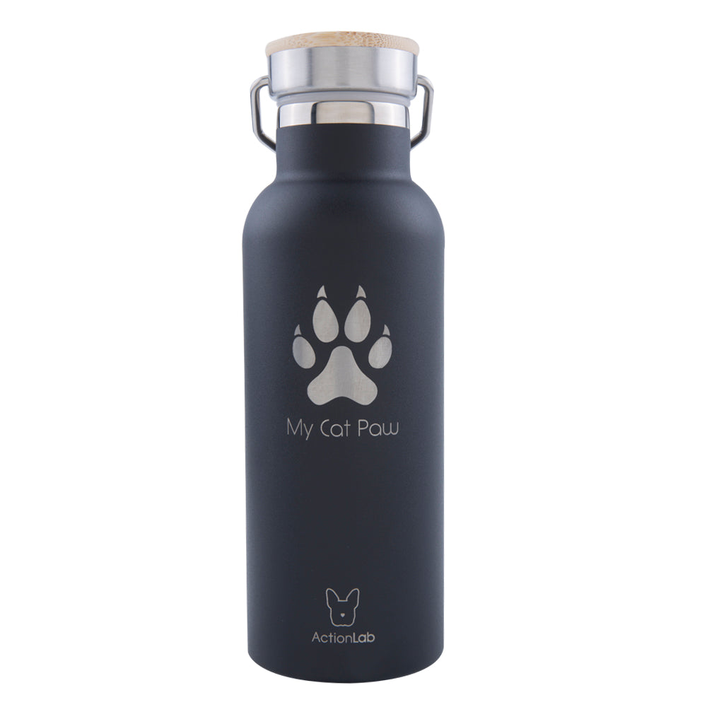 Θερμός 500ml Μαύρο "My Cat Paw"